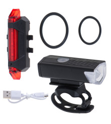 Set lumini LED bicicleta USB