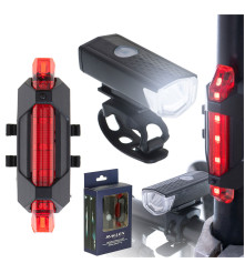 Set lumini LED bicicleta USB