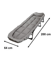 Pat pliabil camping LUARO recliner 190 x 63 x 30 cm