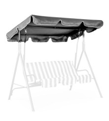 Copertină leagăn grădină impermeabilă 165x105 cm baldachin gri rezistent UV și ploaie