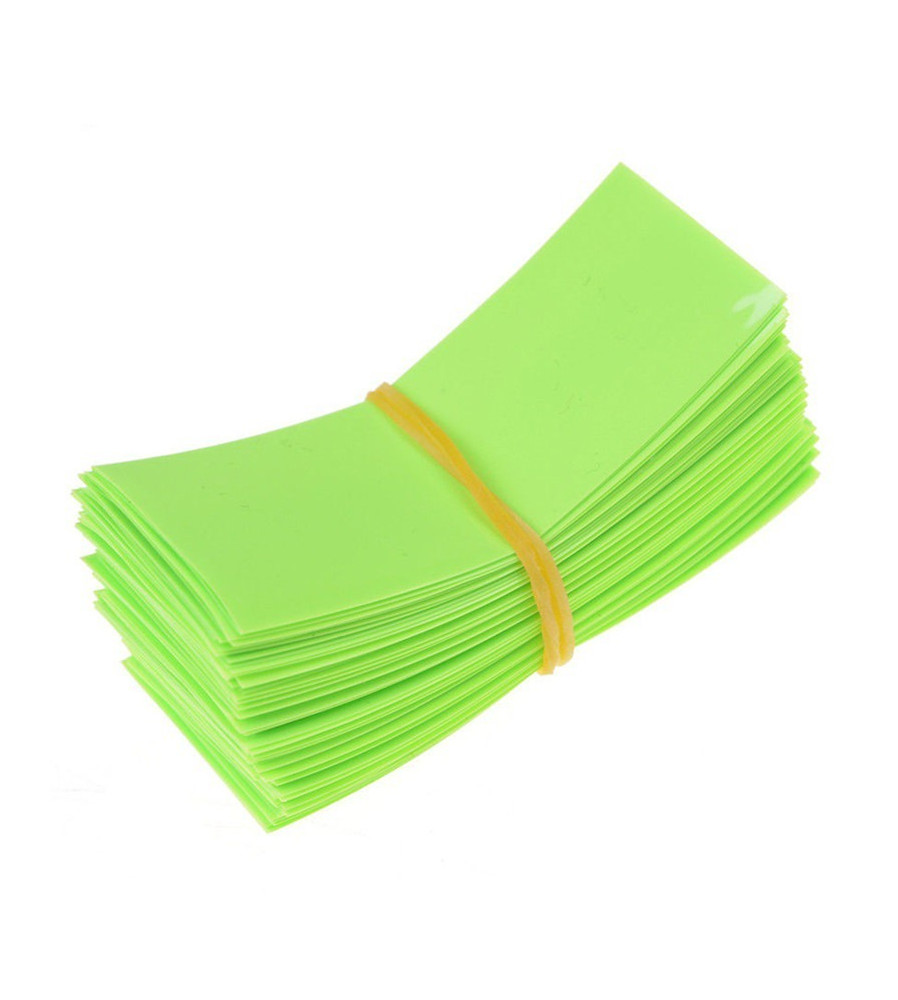 Set 50 buc Tuburi Termocontractabile PVC 72x30mm pentru baterii 18650, culoare verde