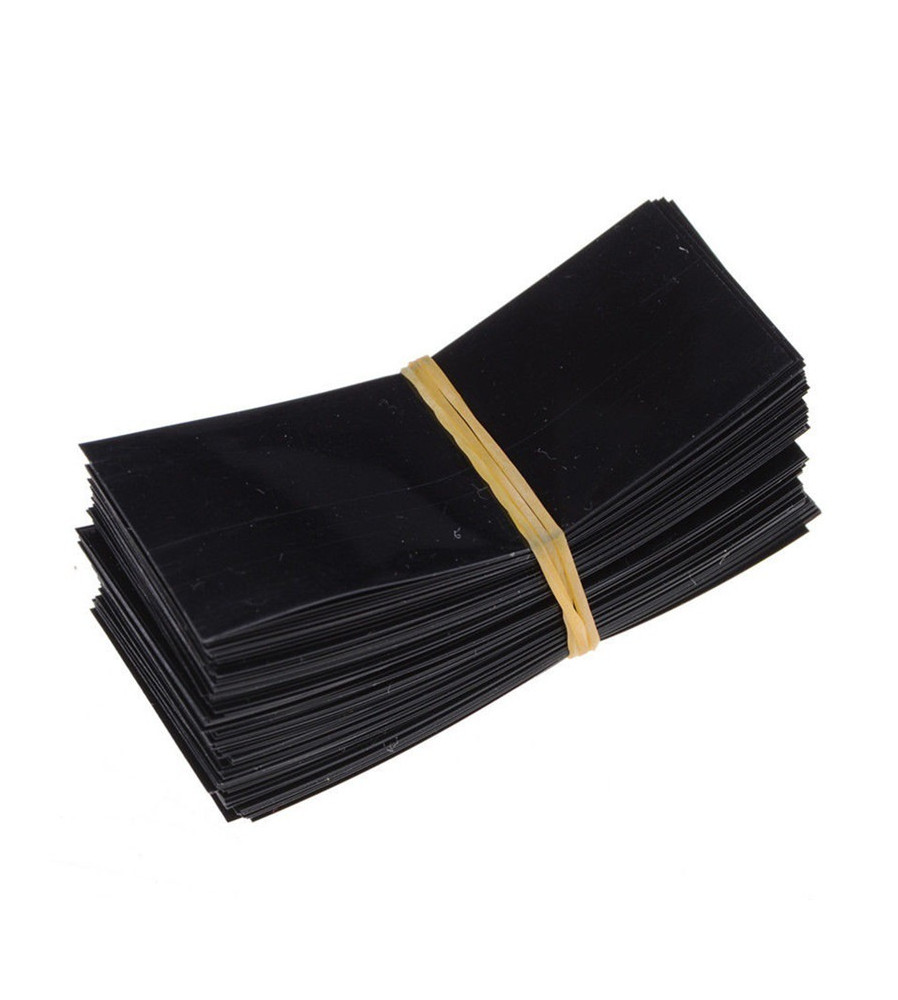 Set 50 buc Tuburi Termocontractabile PVC 72x30mm pentru baterii 18650, culoare negru