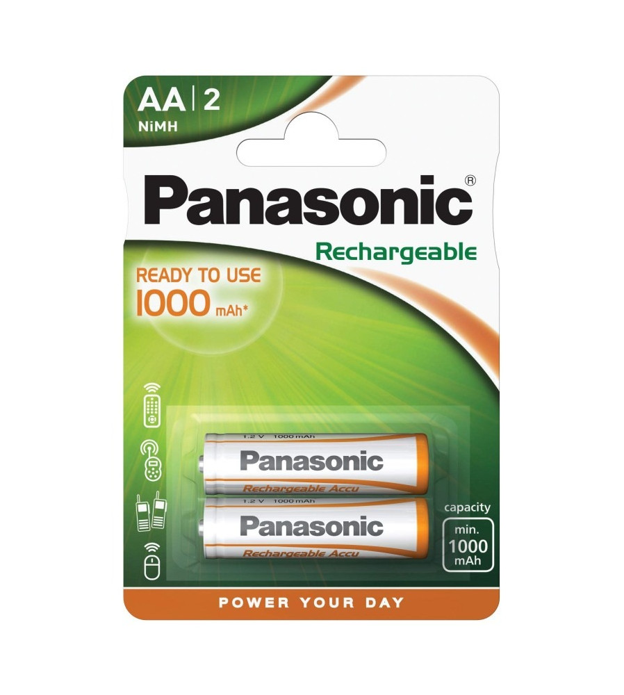 Set 2 Baterii Reincarcabile Panasonic AA HR6 1000mAh 1.2V