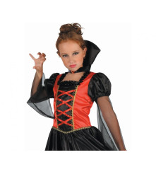 Costum Vampirita Rosie pentru fete 120/130 (7-8 Ani) rochie si guler