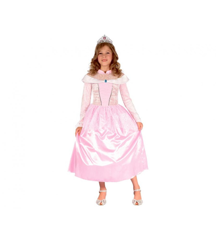 Costum Printesa roz pentru copii 110/120 (5-6 Ani) rochie si coroana