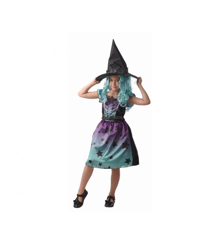 Costum Vrajitoare Prietenoasa copii 120/130 (7-8 Ani) rochie si palarie