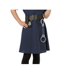 Costum Politista Eleganta copii 130/140 (9-10 Ani) rochie accesorii si catuse