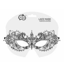 Masca carnaval dantela Silver Magic argintie 20.5 x 7.5 cm