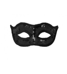 Masca carnaval Venetiana neagra cu paiete, marime universala