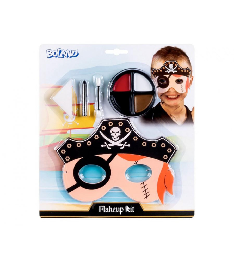 Set machiaj pirat pentru copii cu masca si accesorii