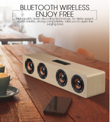 Boxa Bluetooth W8 12W Lemn...