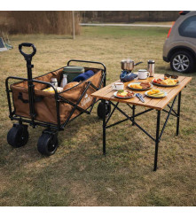 Carucior Pliabil De Plaja Premium Cu Masa 2 In 1 Capacitate 100 Kg