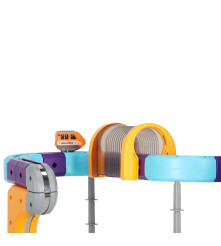 Set de Constructie Magnetic Circuit Masinute 127 Piese cu Vehicule Reincarcabile