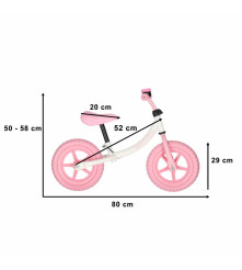 Bicicleta de Echilibru Trike Fix Roz cu Sonerie Reglabila