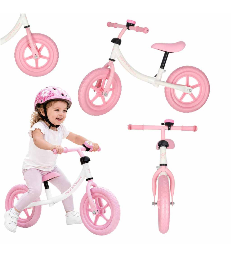 Bicicleta de Echilibru Trike Fix Roz cu Sonerie Reglabila