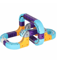 Set Constructie Magnetic Circuit Masinute 87 Piese STEM cu Auto Reincarcabil