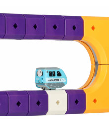 Set Constructie Magnetic Circuit Masinute 87 Piese STEM cu Auto Reincarcabil