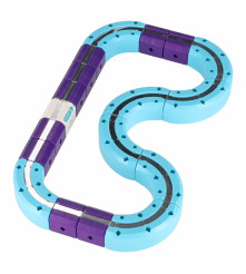 Set Constructie Magnetic Circuit Masinute 87 Piese STEM cu Auto Reincarcabil
