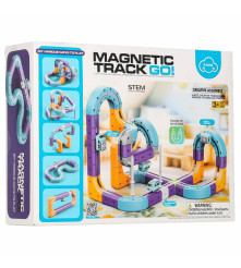 Set Constructie Magnetic Circuit Masinute 87 Piese STEM cu Auto Reincarcabil