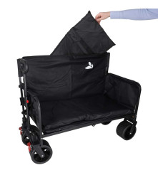Carucior Transport Pliabil 2 in 1 cu Sezut si Spatar Pentru Plaja Camping