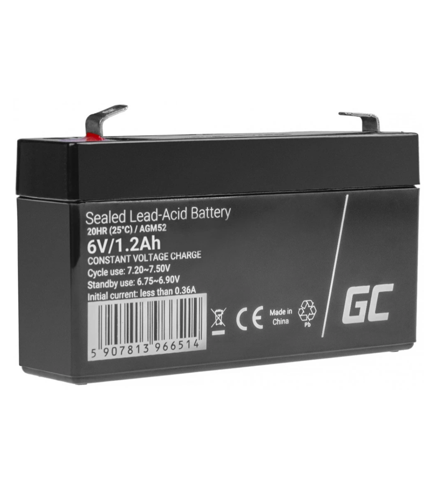 Baterie Green Cell AGM52 6V 1.2Ah VRLA AGM