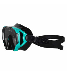 Set Snorkeling Masca Panoramica si Tub Dry N albastru Negru 15 Ani Plus