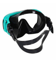 Set Snorkeling Masca Panoramica si Tub Dry N albastru Negru 15 Ani Plus