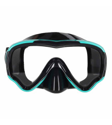 Set Snorkeling Masca Panoramica si Tub Dry N albastru Negru 15 Ani Plus