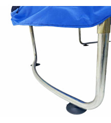 Trambulina Copii Gradina 155 cm Albastra cu Cos Baschet Hamac si Sac Box