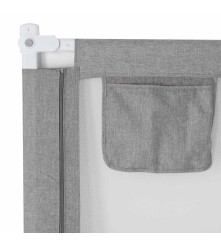 Bariera Protectie Pat Copii 200 cm Gri Reglabila