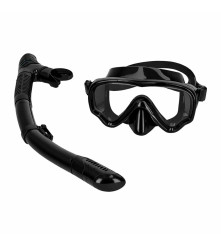 Set Snorkeling Masca si Tub Negru pentru Scufundari Recreative