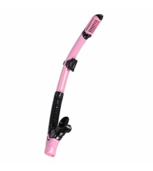 Set Snorkeling Masca si Tub Roz Negru cu Sticla Temperata