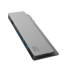 Adaptor Hub Connect60 8in1 MacBook USB C Thunderbolt HDMI Gri