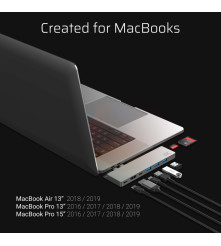 Adaptor Hub Connect60 8in1 MacBook USB C Thunderbolt HDMI Gri