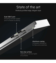 Adaptor Hub Connect60 8in1 MacBook USB C Thunderbolt HDMI Gri