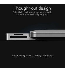 Adaptor Hub Connect60 8in1 MacBook USB C Thunderbolt HDMI Gri
