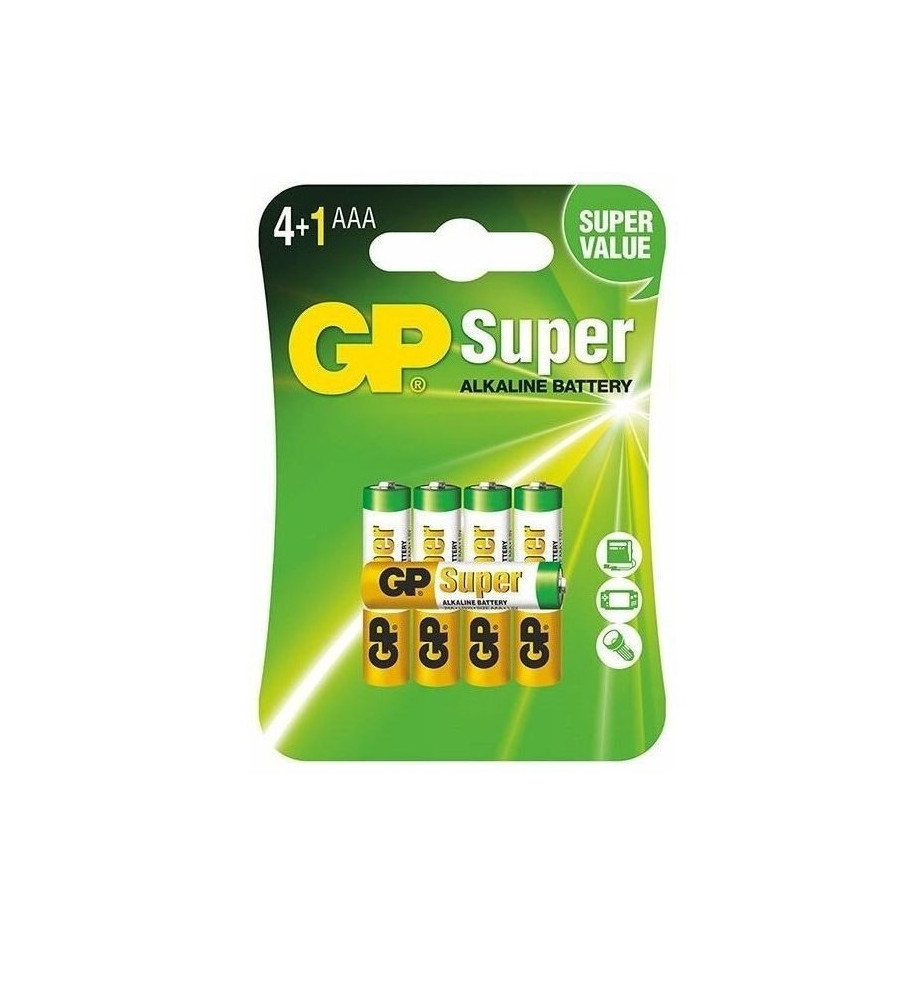 Set 5 Baterii GP Super Alcaline AAA LR03 1.5V