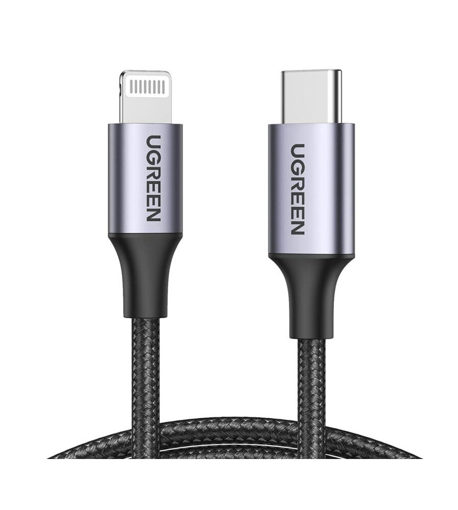 Cablu Ugreen USB C Lightning 20W MFi 1m Gri