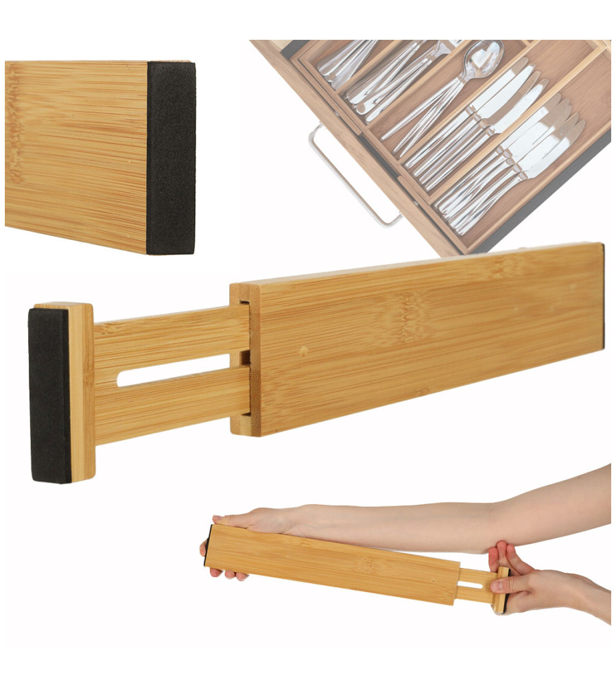 Organizator Sertar din Bambus Reglabil 43-56.5 cm