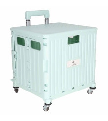 Carucior Cumparaturi Pliabil LUARO Verde 65L cu 4 Roti 360 si Maner Telescopic