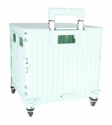 Carucior Cumparaturi Pliabil LUARO Verde 65L cu 4 Roti 360 si Maner Telescopic
