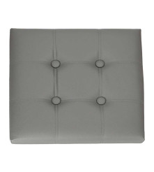 Taburet Pliabil Gri cu Spatiu de Depozitare 39L Piele Ecologica 38x38x36 cm