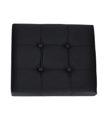 Taburet Pliabil Negru cu Spatiu de Depozitare 39L Piele Ecologica 38x38x36 cm