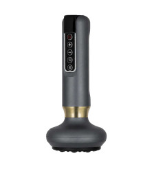 Aparat Masaj Electric cu Ventuze Vacuum Gua Sha Lumina Rosie USB 12 Trepte Gri