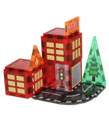 Blocuri Magnetice 3D Pompieri 48 Piese Joc Constructie STEM pentru Copii