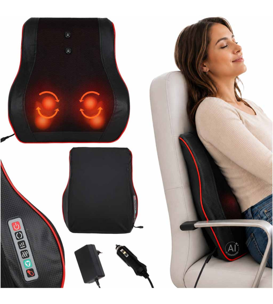 Perna Masaj Electrica Shiatsu pentru Gat si Spate cu Incalzire si Telecomanda