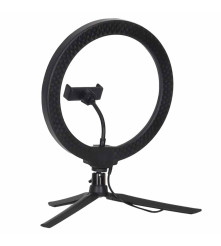 Lampa Circulara LED RGB 26 cm cu Stativ si Suport Telefon pentru Selfie Video Live