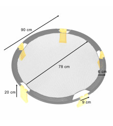 Joc Roundnet cu Plasa Circulara 90 cm 2 Mingi si Pompa inclusa