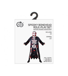 Costum carnaval Copii Schelet Spooky Bonehead 130/140 cm (9-10 ani)