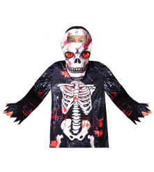 Costum carnaval Copii Schelet Spooky Bonehead 130/140 cm (9-10 ani)